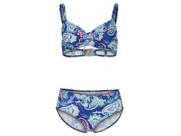 B.P.C. bikini typu minimizer granatowe w kolorowe wzory ^50(100D)