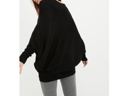 B,P.C sweter z asymetrycznym dołem czarny r.48/50