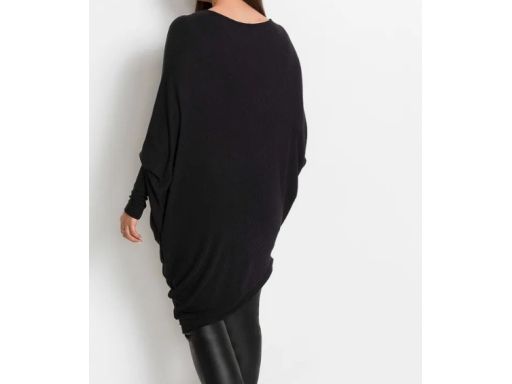 B,P.C sweter z asymetrycznym dołem czarny r.48/50