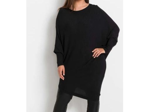 B,P.C sweter z asymetrycznym dołem czarny r.48/50