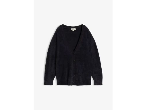 B.P.C sweter rozpinany włochaty czarny r.48/50