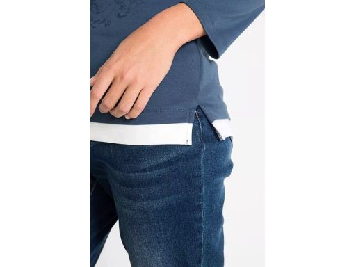 B.P.C bluzka 2w1 indigo z nadrukiem r.52/54