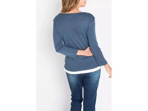 B.P.C bluzka 2w1 indigo z nadrukiem r.52/54