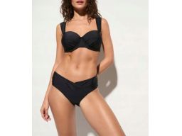 B.P.C czarne bikini marszczone modne r.42 (80C)