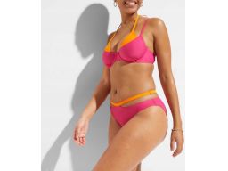 B.P.C bikini różowo-pomarańczowe z modnymi wycięciami 42(80C).