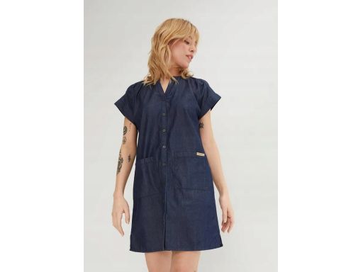 B.P.C prosta sukienka jeansowa granatowa r.44