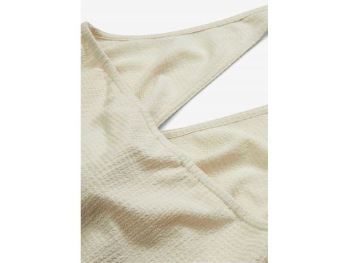 B.P.C top beżowy krepowany odkryte plecy ^48/50