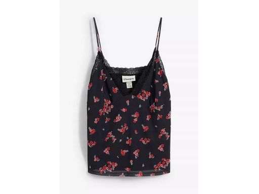 B.P.C top siateczkowy czarny w kiwaty r.48/50