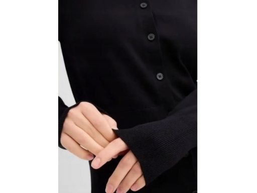 B.P.C sweter rozpinany czarny damski dzianinowy 44/46.