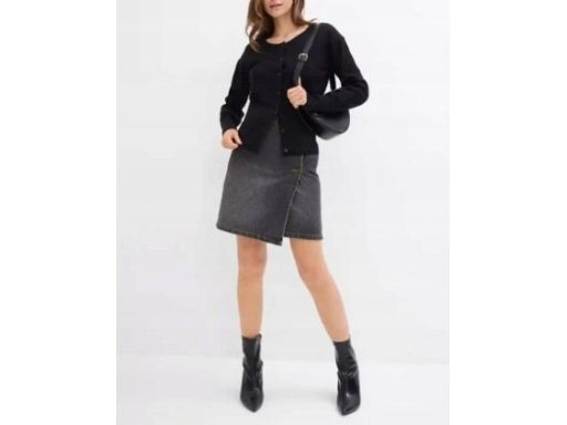 B.P.C sweter rozpinany czarny damski dzianinowy 44/46.