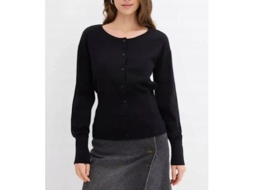 B.P.C sweter rozpinany czarny damski dzianinowy 44/46.