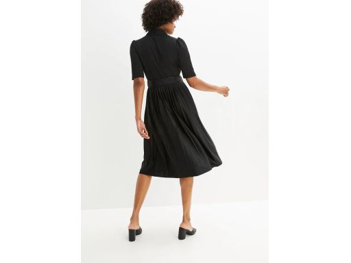 B.P.C sukienka plisowana czarna midi r.36/38