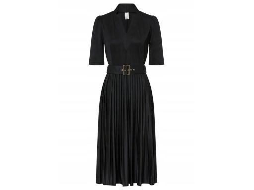 B.P.C sukienka plisowana czarna midi r.36/38
