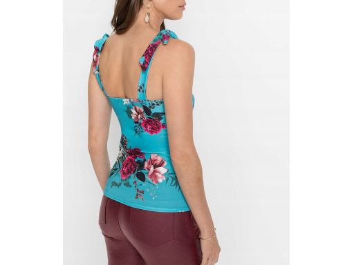 B.P.C turkusowy top w kwiaty ^36/38