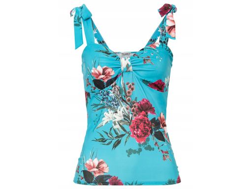 B.P.C turkusowy top w kwiaty ^36/38