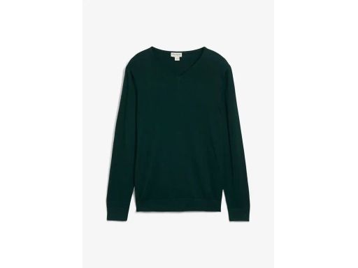 B.P.C sweter dzianinowy męski ciemnozielony z domieszką wełny r.XXL