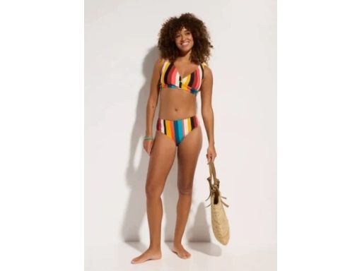 B.P.C bikini w kolorowe paski z figami 44.