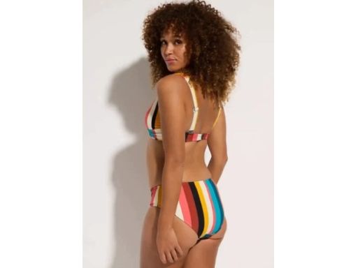B.P.C bikini w kolorowe paski z figami 44.