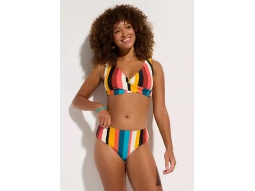 B.P.C bikini w kolorowe paski z figami 44.
