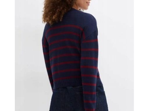 B.P.C sweter rozpinany dzianinowy w paski 52/54.