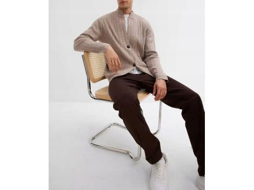 B.P.C sweter męski beżowy rozpinany r.XL