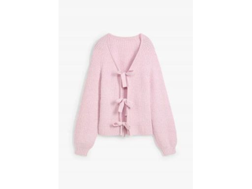 B.P.C sweter różowy z kokardkami 48/50.