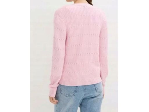 B.P.C sweter różowy z guziczkami seruszkami 48/50.