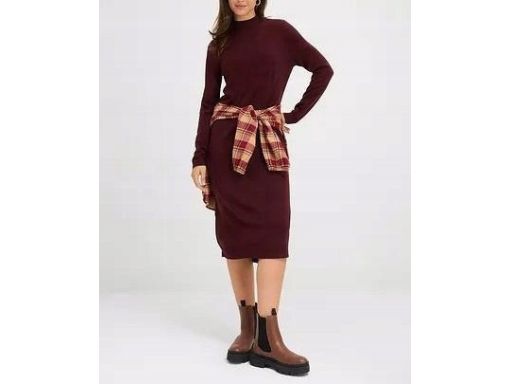 B.P.C sukienka dzianinowa bordowa r.40/42