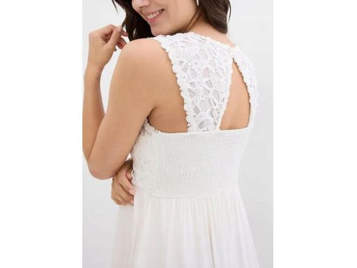 B.P.C biała sukienka ciążowa elegancka z koronką r.40/42