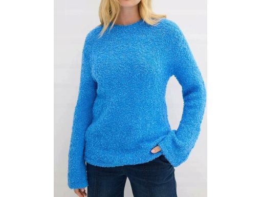 B,P.C sweter boucle niebieski mięciutki r.44/46