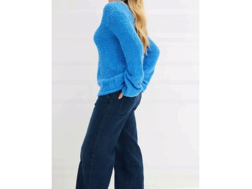 B,P.C sweter boucle niebieski mięciutki r.44/46