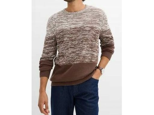 B.P.C sweter męski brązowy melanż r.3XL