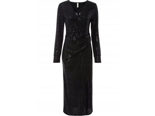 B.P.C. midi sukienka czarna w cekiny r.40/42