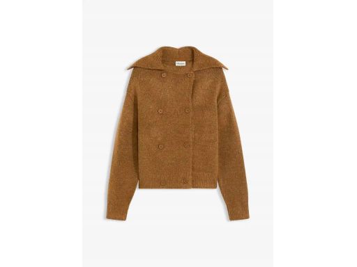 B.P.C sweter rozpinany koniakowy dwurzędowy r.40/42
