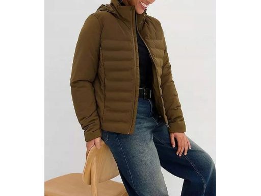 B.P.C kurtka damska pikowana khaki chowany kaptur r.54