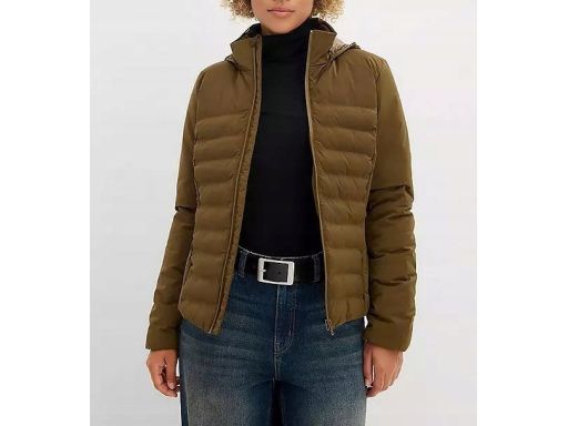 B.P.C kurtka damska pikowana khaki chowany kaptur r.54