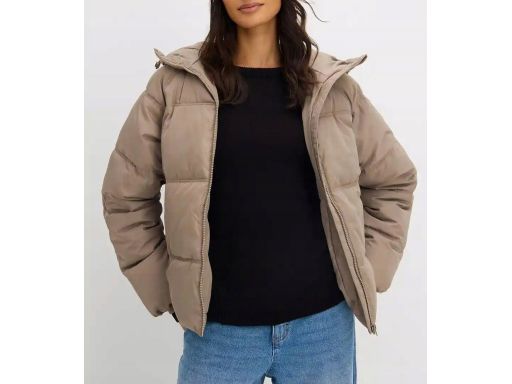 B.P.C kurtka damska pikowana khaki z kapturem r.42