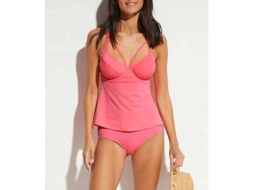 B.P.C tankini różowe neonowe z figami ^46 (90D)