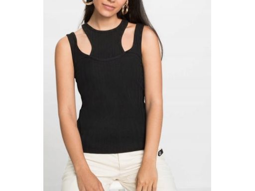 B.P.C top czarny z wycięciami ^40/42
