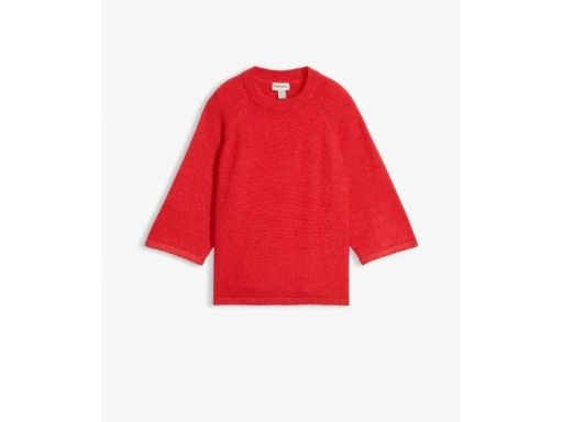 B.P.C sweter czerwony z rękawami 3/4 40/42.