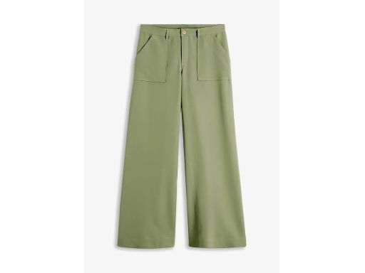 B.P.C spodnie elastyczne zielone szerokie wide leg ^44