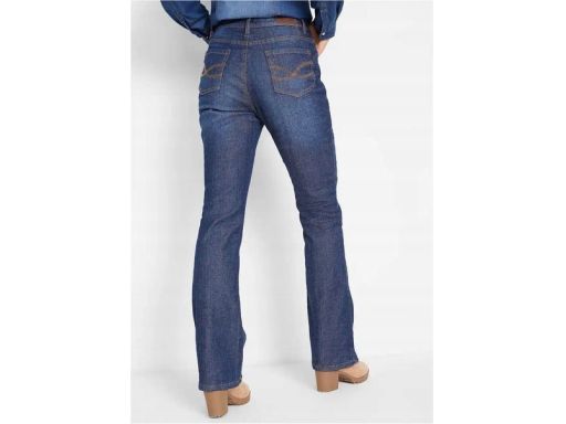B.P.C spodnie ocieplane bootcut ciemny jeans 44.