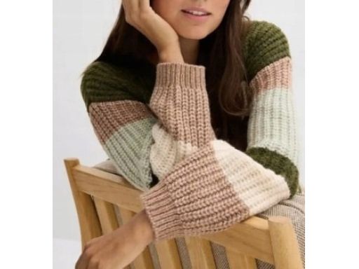 B.P.C sweter rozpinany w paski 36/38.