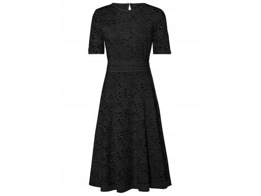 B.P.C sukienka midi czarna koronkowa r.40/42