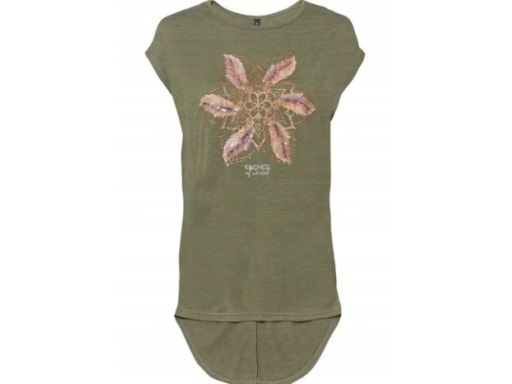 B.P.C t-shirt asymetryczny tunika z nadrukiem 36/38.