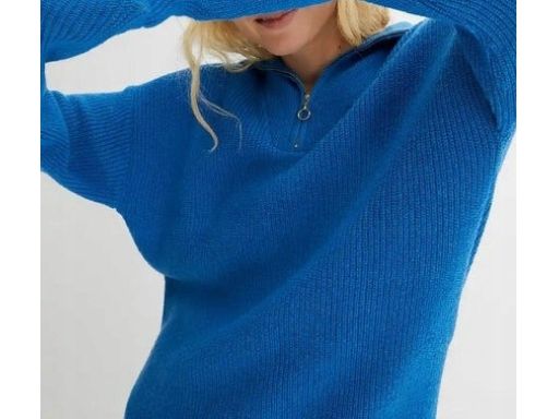 B.P.C sweter niebieski ze stójką ^36/38