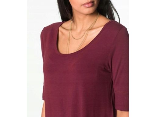 B.P.C t-shirt bordowy z wiskozy 36/38.