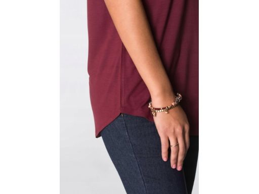 B.P.C t-shirt bordowy z wiskozy 36/38.