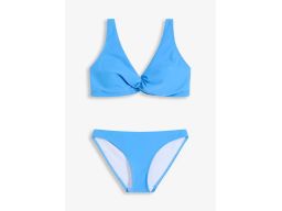 B.P.C bikini niebieskie ze splotem z figami r.44