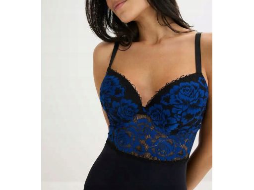 B.P.C body czarne ze stringami usztywniane miseczki koronkowe r.95B